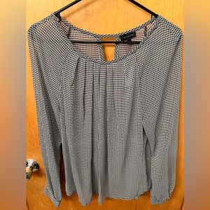 NWT - The Limited Sheer Checked Blouse